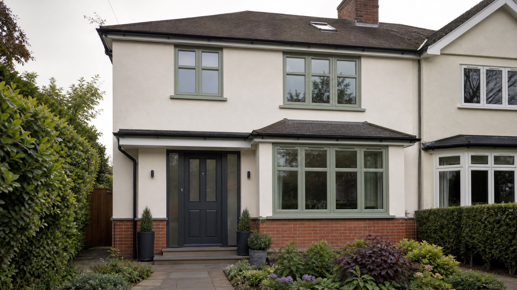 Exterior facade repaint example